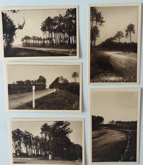 1929 Le Mans postcard set