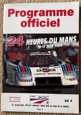 Original 1984 Le Mans Programme