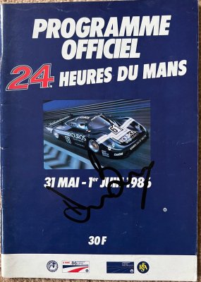 Original 1986 Le Mans Programme signed Derek Bell