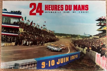 Original 1973 Le Mans official event poster
