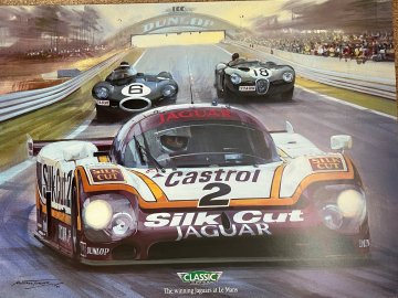 1988 Le Mans Michael Turner silk cut Jaguar Print