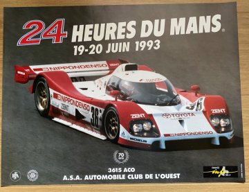 Original 1993 Le Mans official event poster