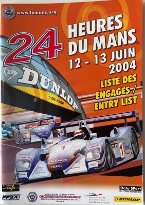 Official 2004 Le Mans Entry list programme