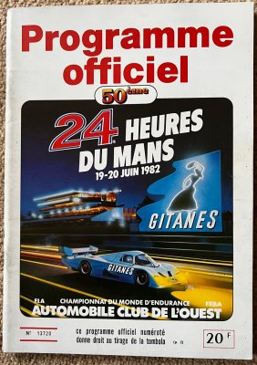 Original 1982 Le Mans Programme