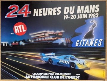 Original 1982 Le Mans official event poster