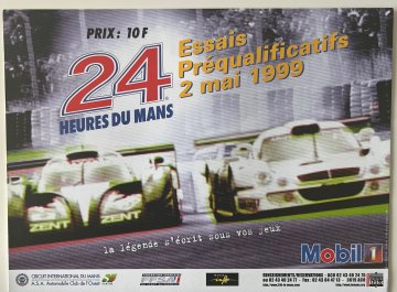 Original 1999 Le Mans practice leaflet