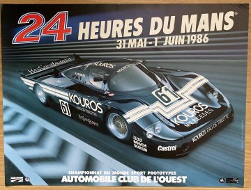 Original 1986 Le Mans official event poster