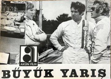 Original set of 10 Turkish Le Mans Lobby cards ultra rare