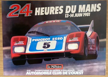 Original 1981 Le Mans official event poster