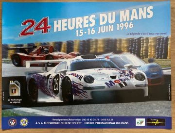 Original 1996 Le Mans official event poster