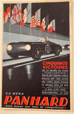 1950s Le Mans Panhard Promotional Leaflet