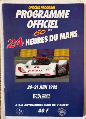 Original 1992 Le Mans programme