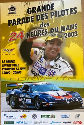 Original Le Mans 2003 Grand driver parade poster