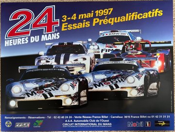 Original 1997 Le Mans Practice poster