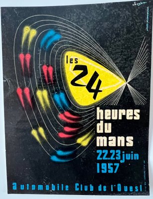 Original 1957 Mini Le Mans event poster