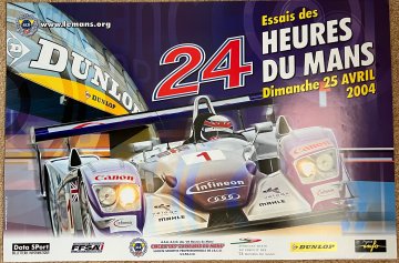 Original 2004 Le Mans official practice poster