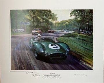 1959 Le Mans Aston Martin Michael Turner Print Signed