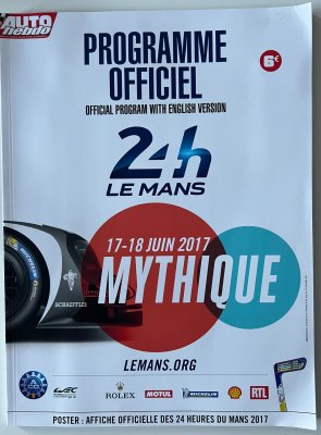 Original 2017 Le Mans programme 