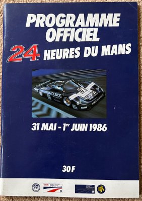 Original 1986 Le Mans Programme