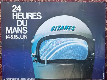 Original 1975 Le Mans official Event Poster