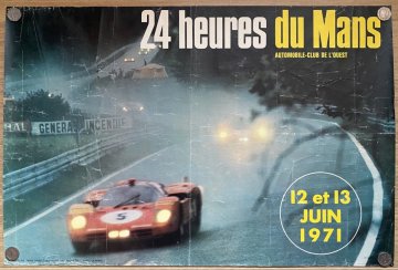 Original 1971 Le Mans event poster