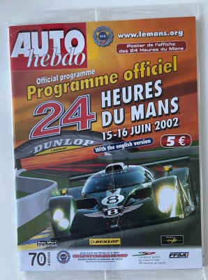 Original 2002 Le Mans programme unopened