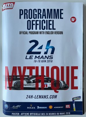 Original 2016 Le Mans Programme