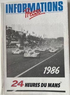 Official 1986 Le Mans Press book