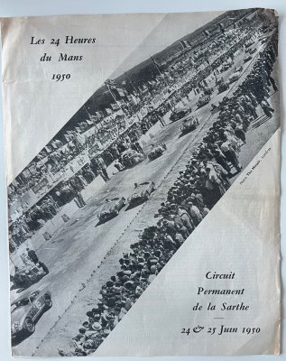 Original 1950 Le Mans leaflet