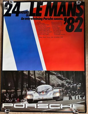 Original 1982 Le Mans Porsche factory poster English version
