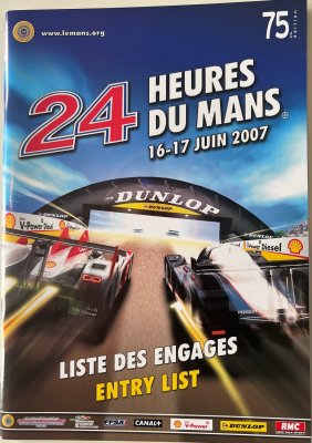 Official 2007 Le Mans entry list Programme