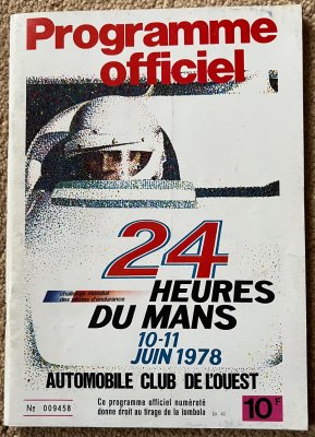 Original 1978 Le Mans Programme