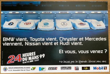 Original 1999 Le Mans official Event Poster