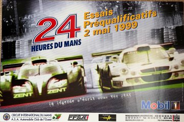 Original 1999 Le Mans Official Practice Poster