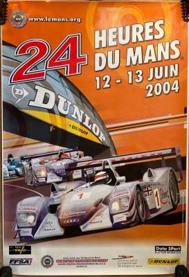 Original 2004 Le Mans large format official event poster
