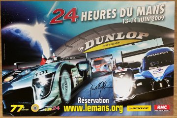 Original 2009 Le Mans official event poster signed by David Brabham
