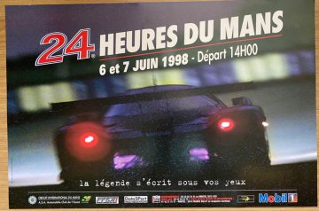 Original 1998 Le Mans official event poster V2