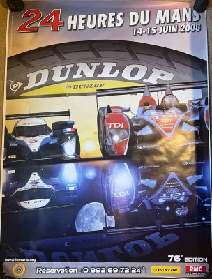Original 2008 Le Mans large format official event poster