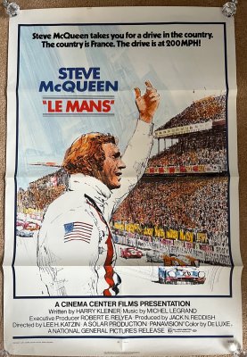 Original 1971 Le Mans Film One sheet Poster