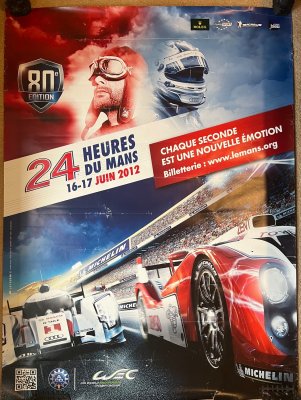Original 2012 Le Mans Large Format official event poster
