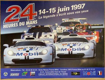 Original 1997 Le Mans official event poster