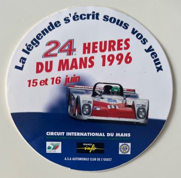 Original 1996 Le Mans official Sticker
