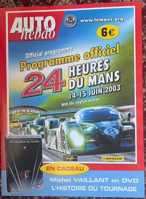 Original 2003 Le Mans Official Programme Vendor Poster