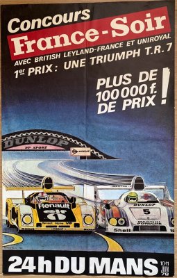Original Le Mans 1978 media poster