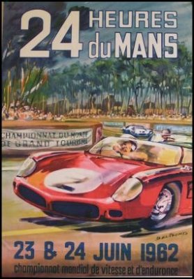 Original 1962 Le Mans poster