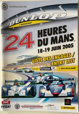 Official 2005 Le Mans entry list programme