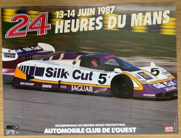 Original 1987 Le Mans official event poster