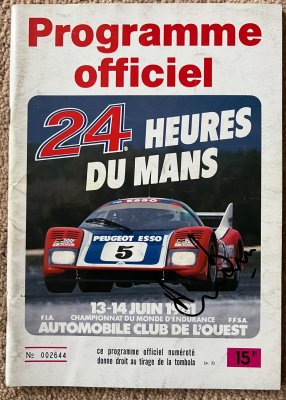 Original 1981 Le Mans Programme signed Derek Bell