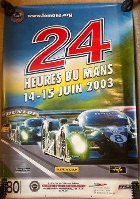 Original 2003 Le Mans Large format event poster