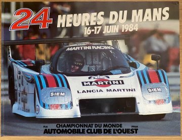 Original 1984 Le Mans official Event poster